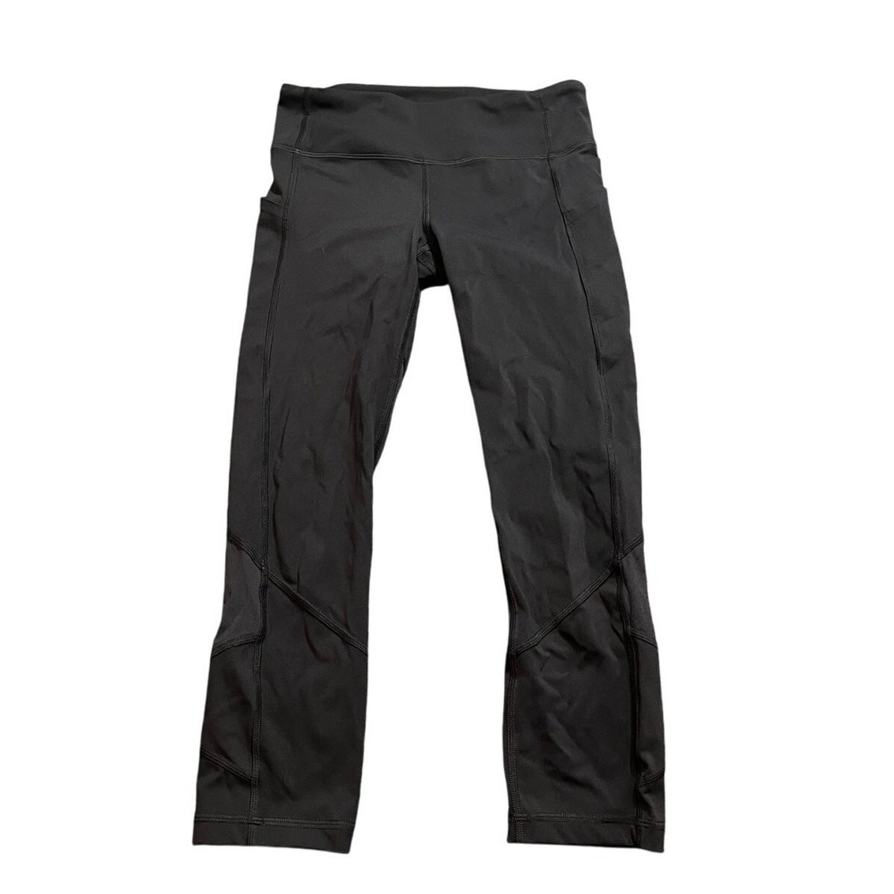 Lululemon Women Pace Rival Crop‎ 22'' LUXTREME LW6AV0S Black Size 4 Athletic